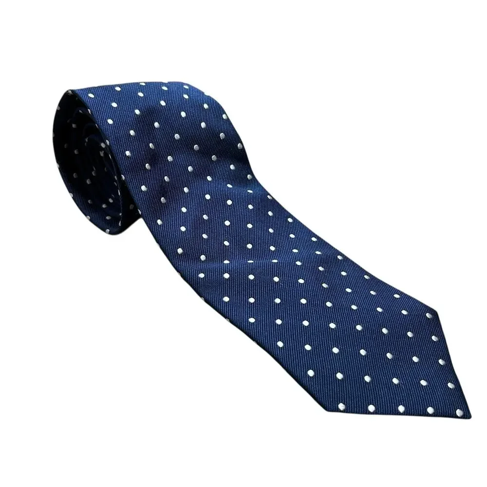 Jos. A. Bank Executive Collection Silk Tie NWT OS Navy Polka Dot Formal Sharp